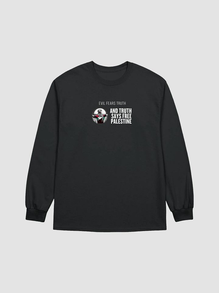 Truth Warrior Long Sleeve Tee | Evil fears truth, and truth says: Free Palestine. product image (3)