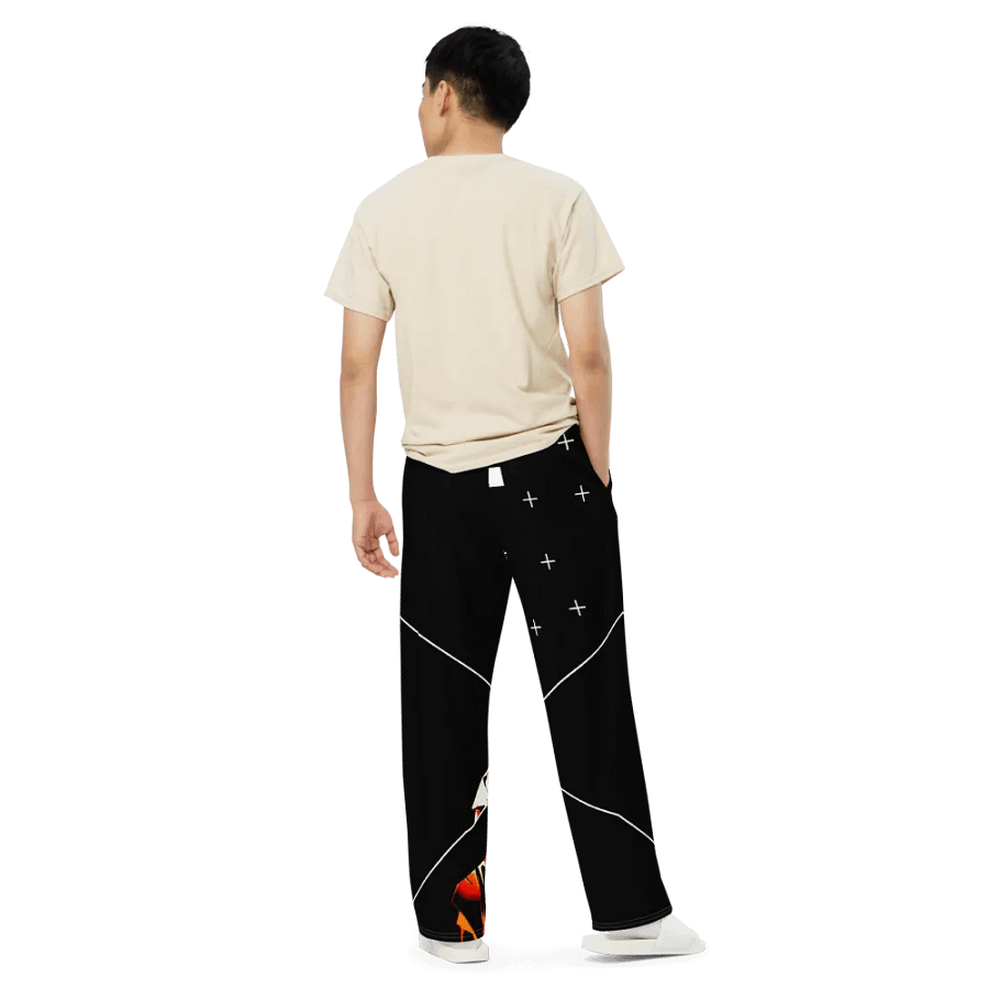 The 369-XP RED CORE All-Over Print Unisex Wide-Leg Pants product image (5)