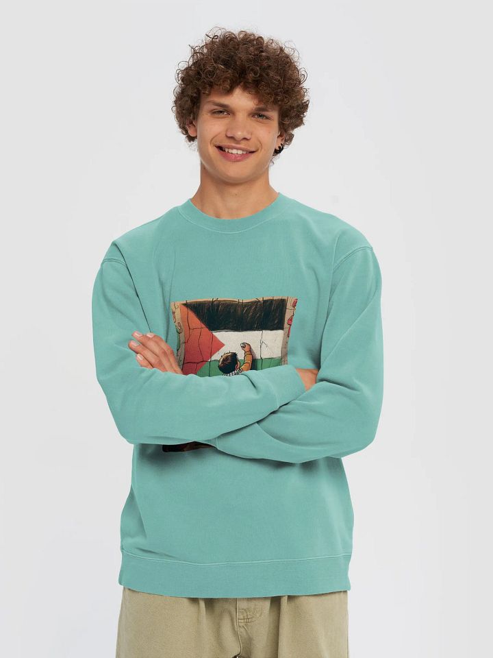 Vintage Pigment Dyed Crew Sweatshirt | free palestine product image (43)
