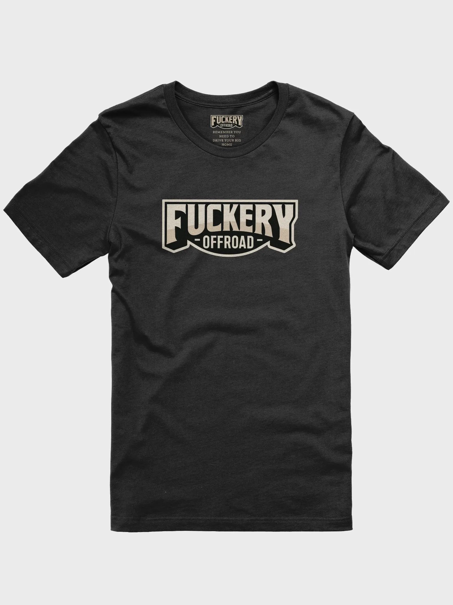 Unisex t-shirt with Fuckery Text Logo and unauthorized definition (Dark colours) product image (1)