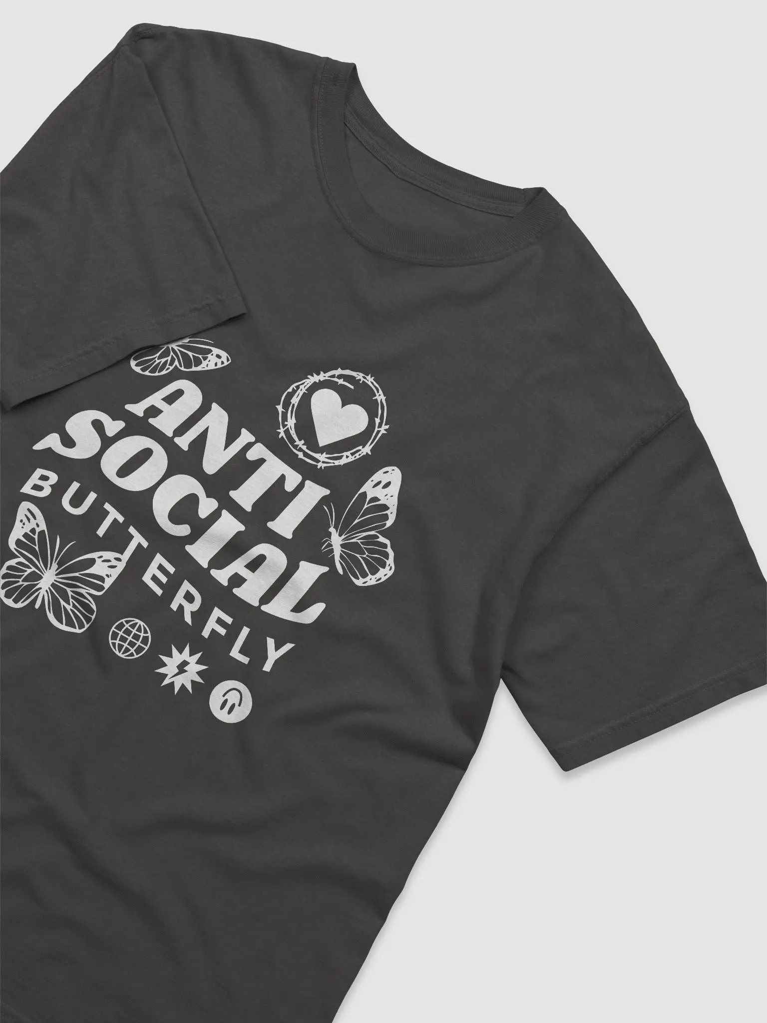Antisocial Butterfly Vintage-Style | Cute Retro-Style Butterflies Shirt for Introverts | Trendy Unisex Tee product image (16)