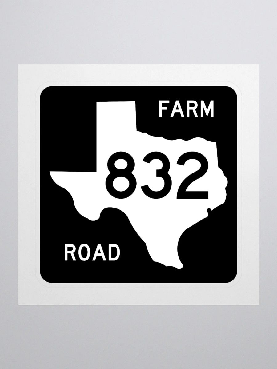 Texas Farm Road Sign FM 832 Sticker product image (1)