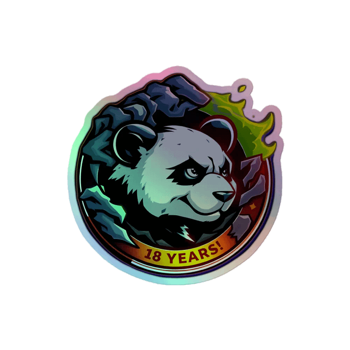 LIMITED Holographic Panda 18th Anniversary Sticker product image (2)