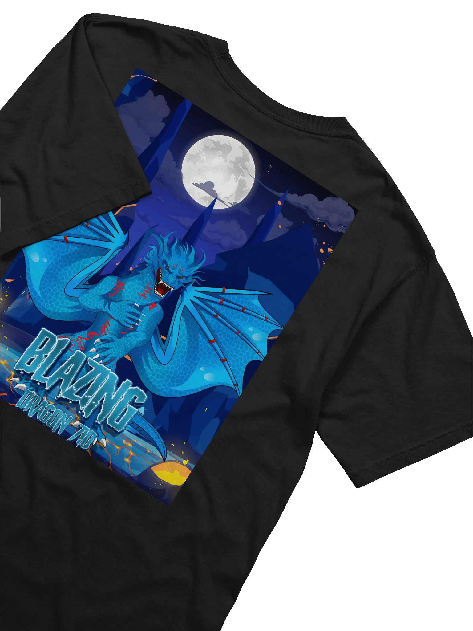nite blue fire dragon shirt product image (37)