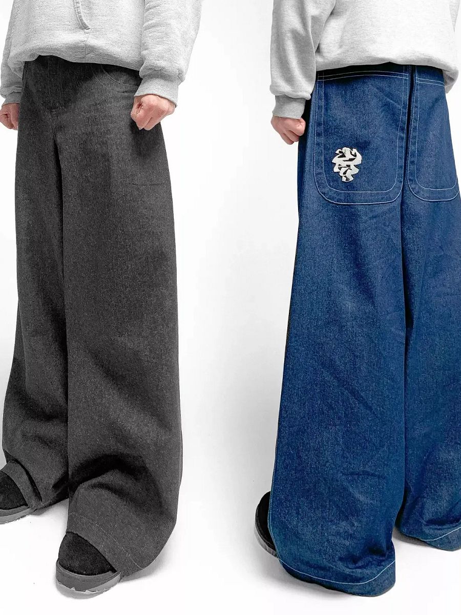 Baggy Jeans Skateboard Jeans Wide Leg Jeans Y2k SK8 Hip Hop Rapper Streetwear product image (3)