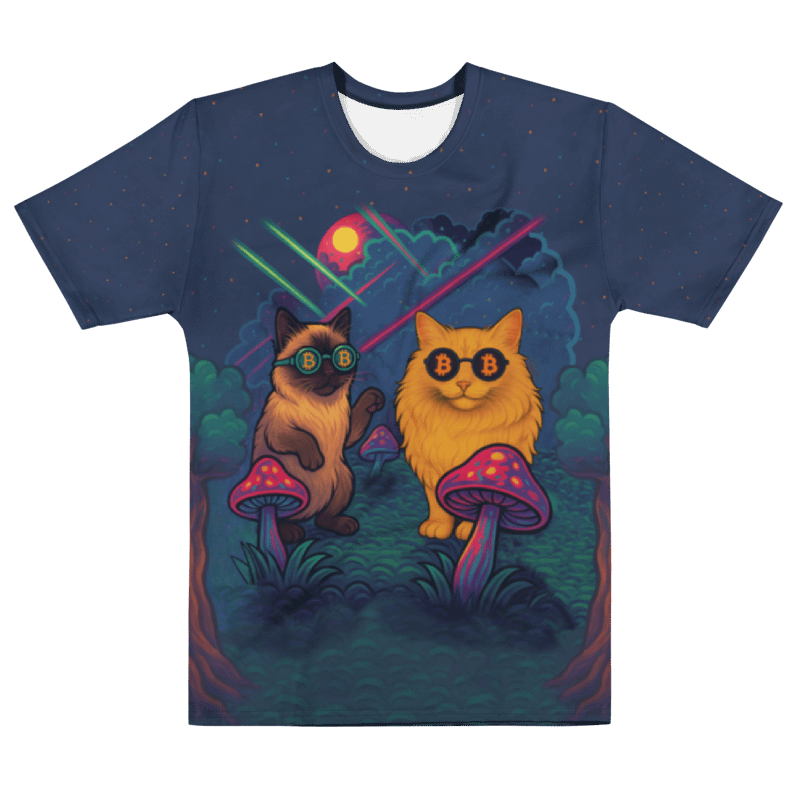 Purr-sychedelic ₿ Rave T-shirt product image (1)