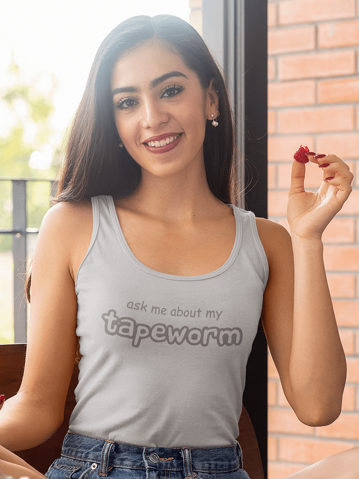 ask me about my tapeworm jersey tank top product image (1)