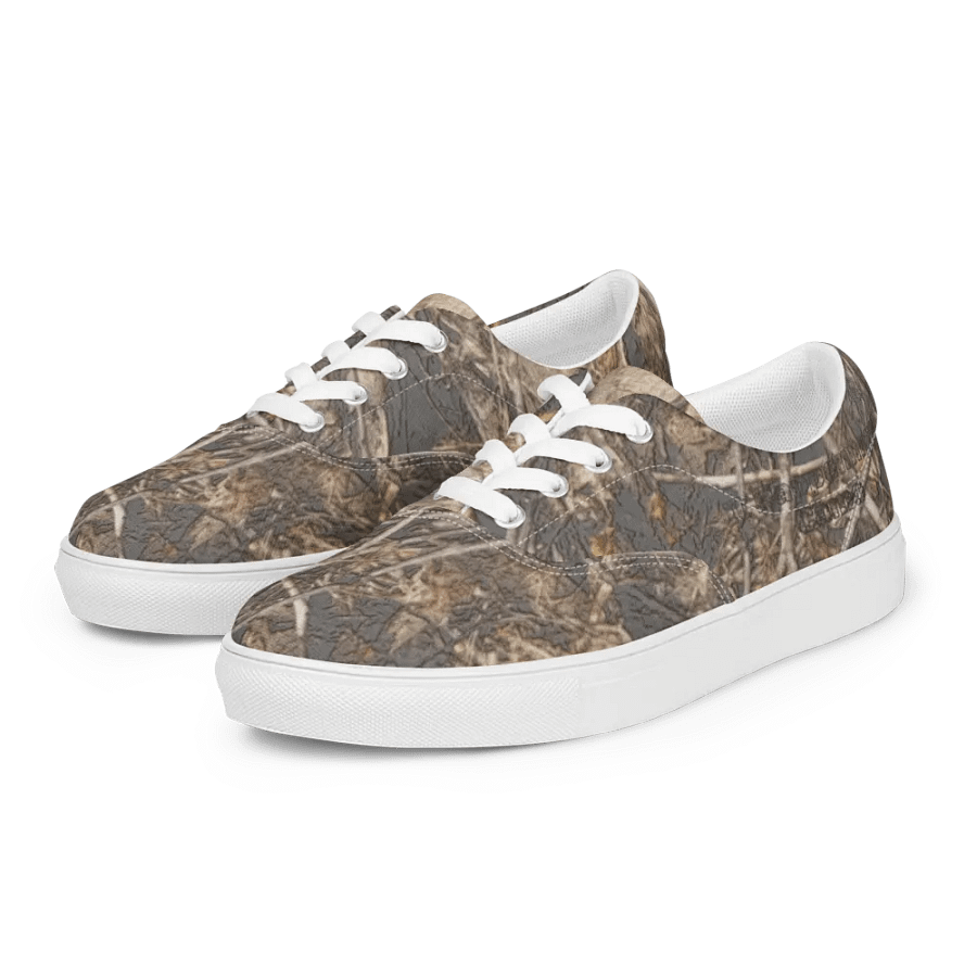 Women's Lace-Up Canvas Shoes - Dead Split - It Happennnns Camo product image (8)