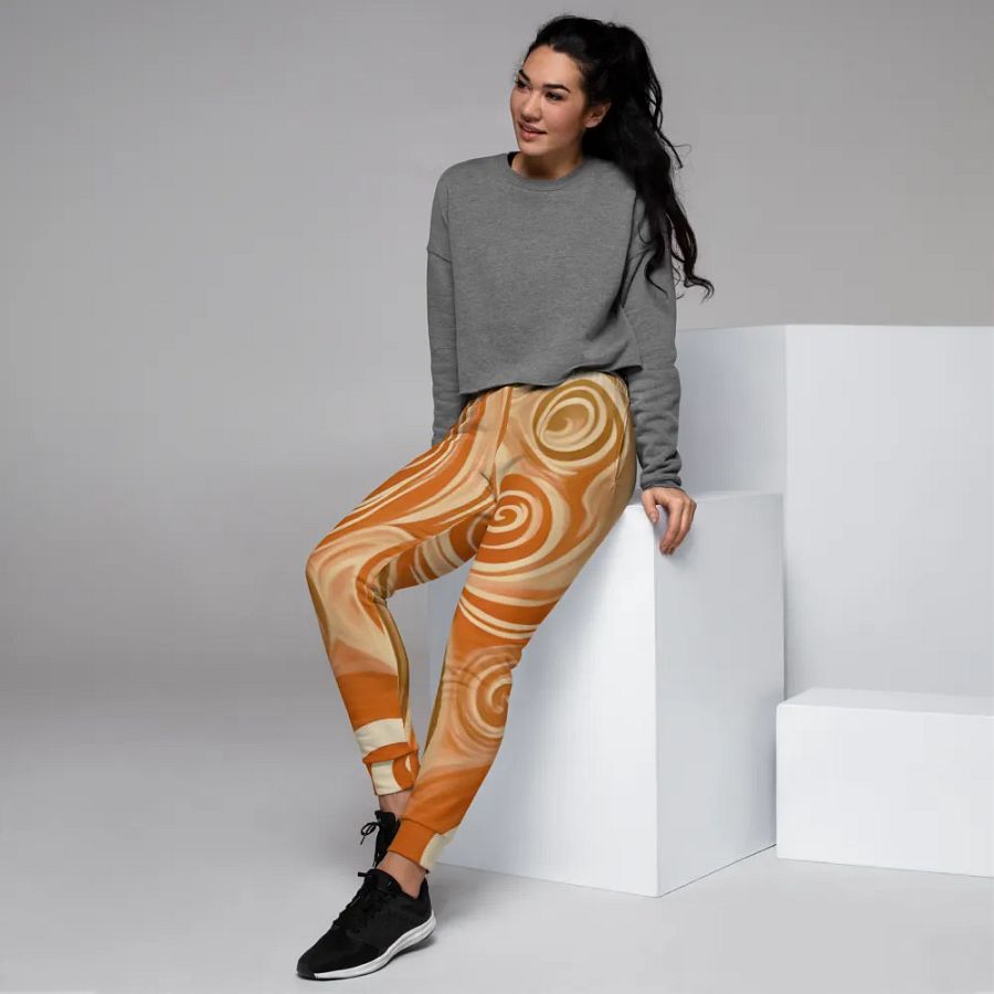 Funky Latte Liquid Tie-Dye Women's Joggers product image (5)