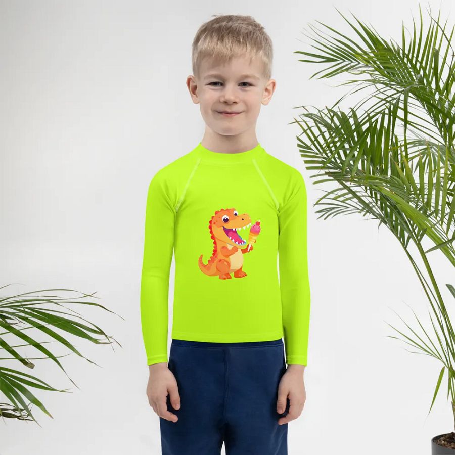 Dino Delight Kids Rash Guard product image (1)