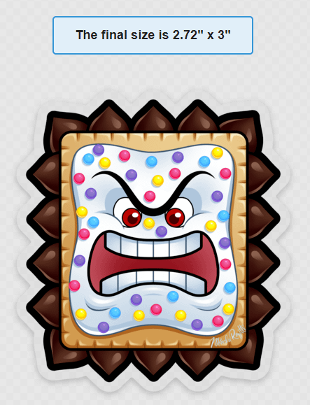 Thwomp Poptart Clear Sticker product image (1)