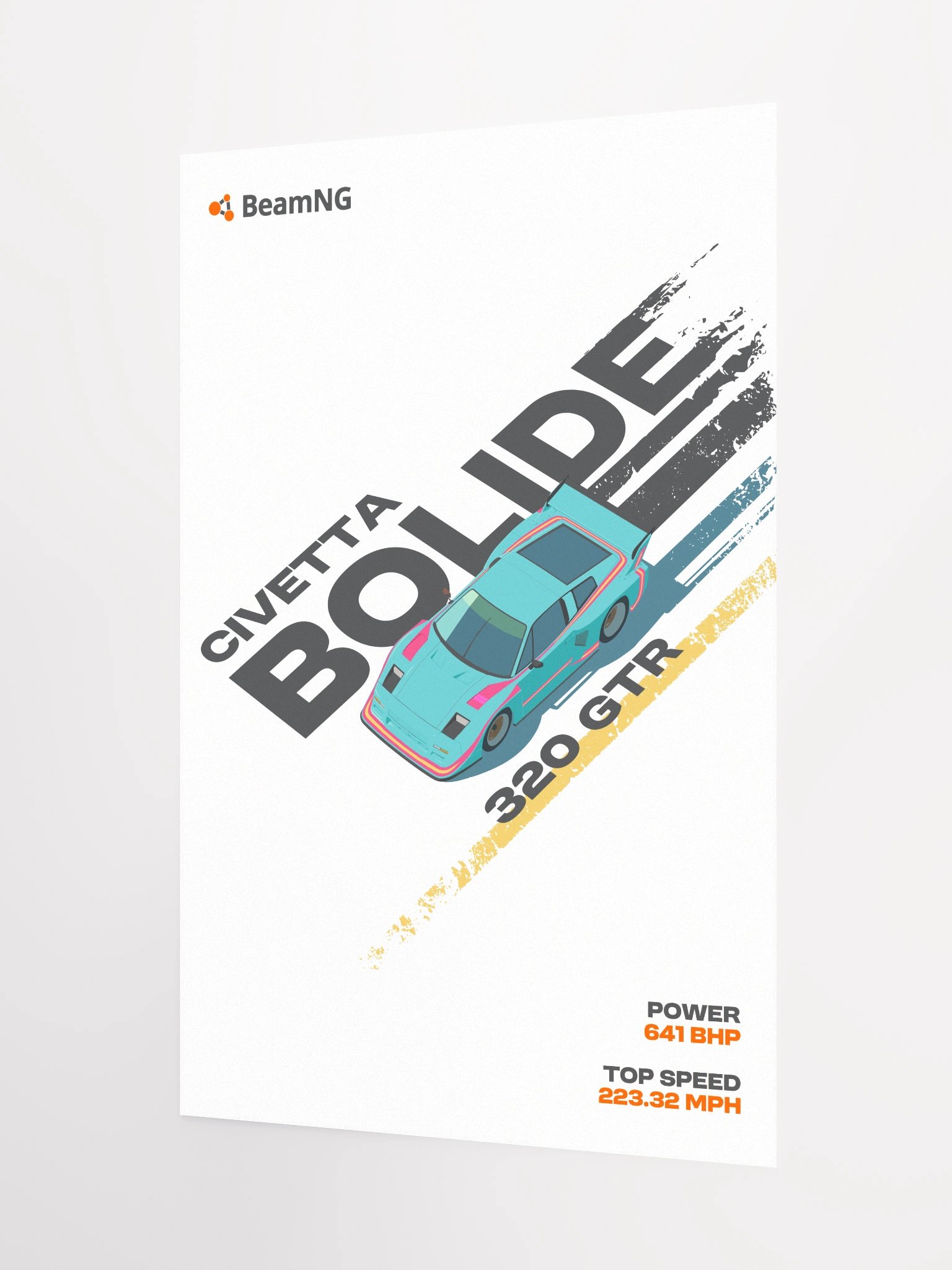 Civetta Bolide 320 GTR Stylized Poster product image (3)