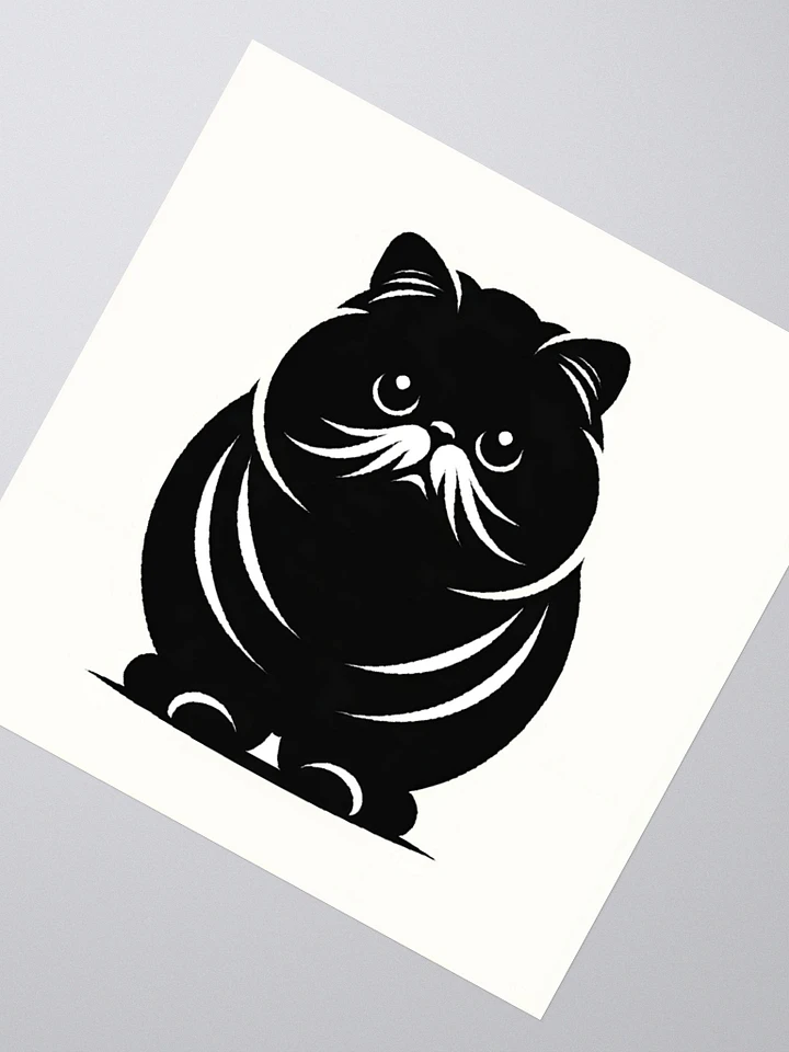 Kiss Cut Stickers: Exotic Shorthair Monochrome product image (2)