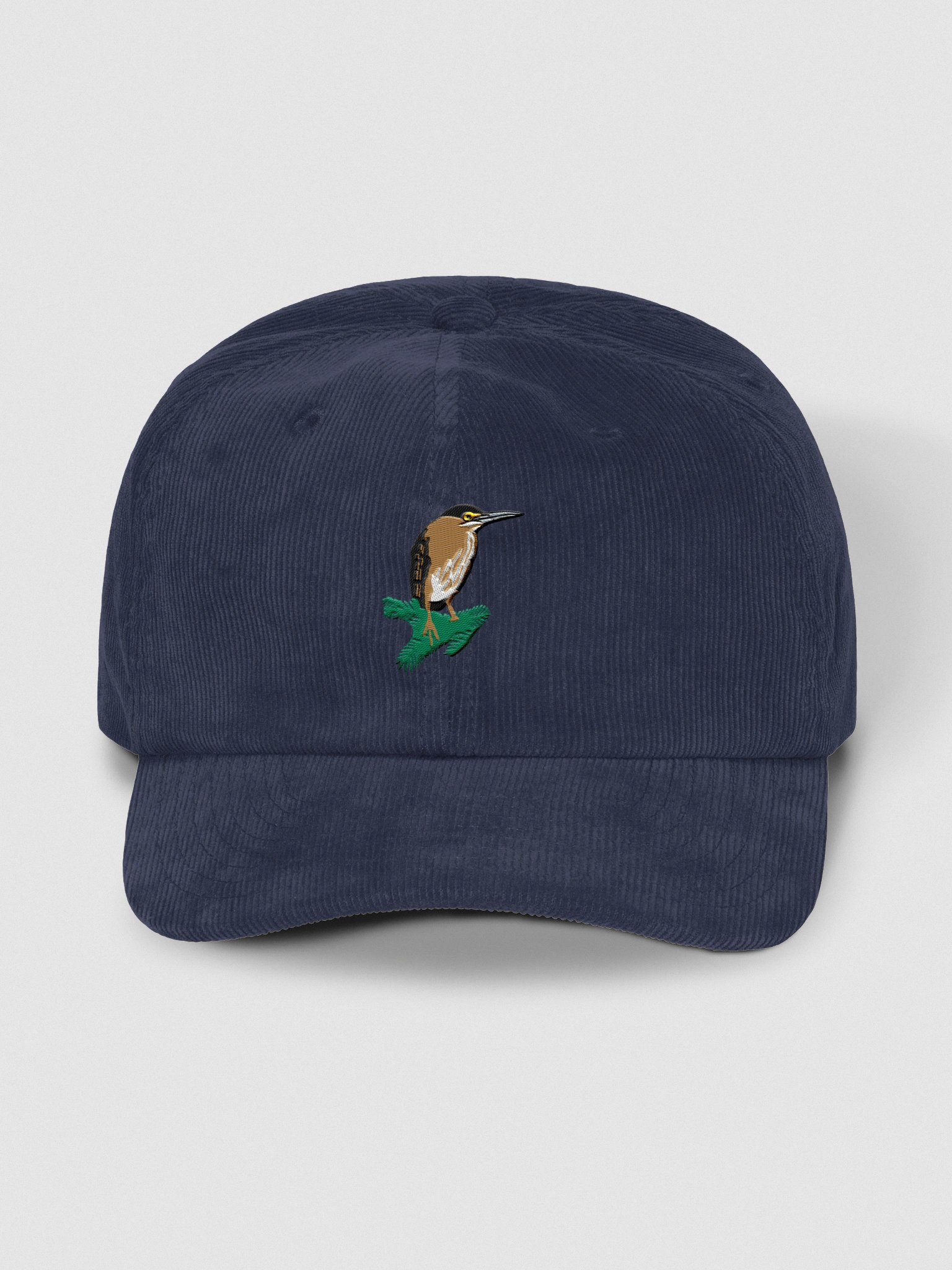 Elegant Green Heron Embroidered Corduroy Dad Hat product image (2)