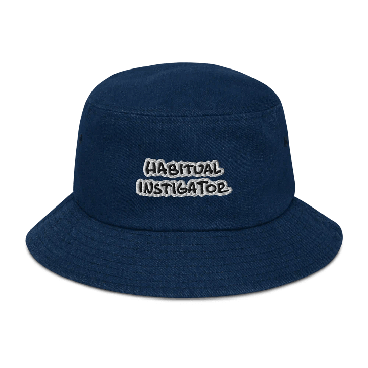 Habitual Instigator embroidered denim bucket hat product image (1)