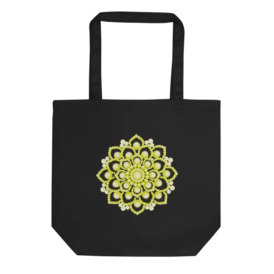 Yellow Flower Mandala Eco-Friendly Organic Tote Bag product image (4)