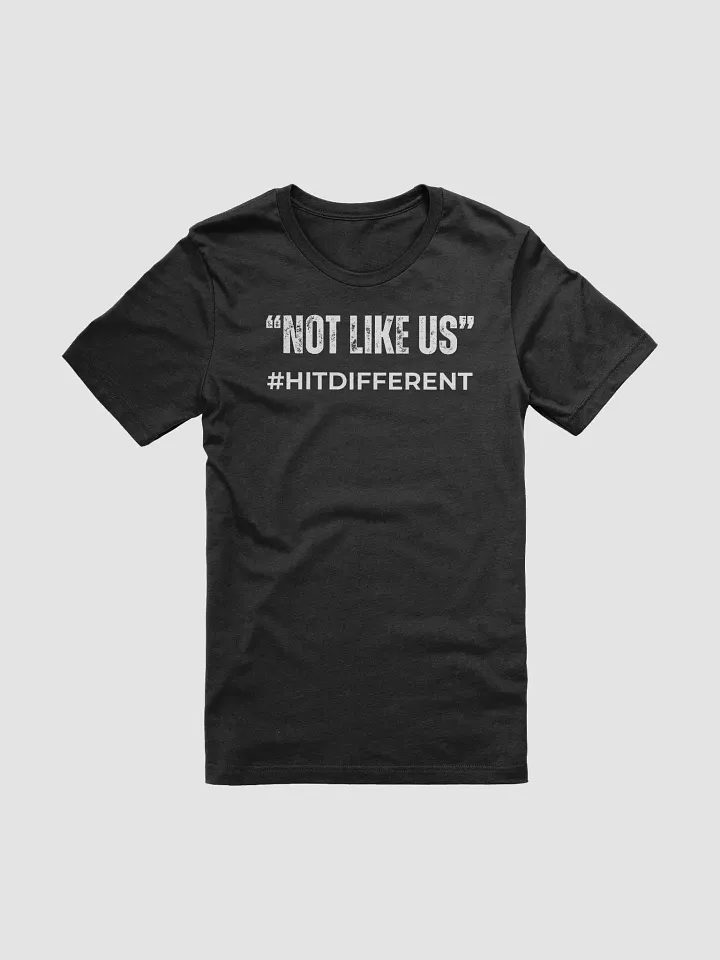 DJ T-Shirt, Rapper T-Shirt, Bella+Canvas Triblend Short Sleeve "NOT LIKE US" SLOGAN T-Shirt in Black. product image (1)