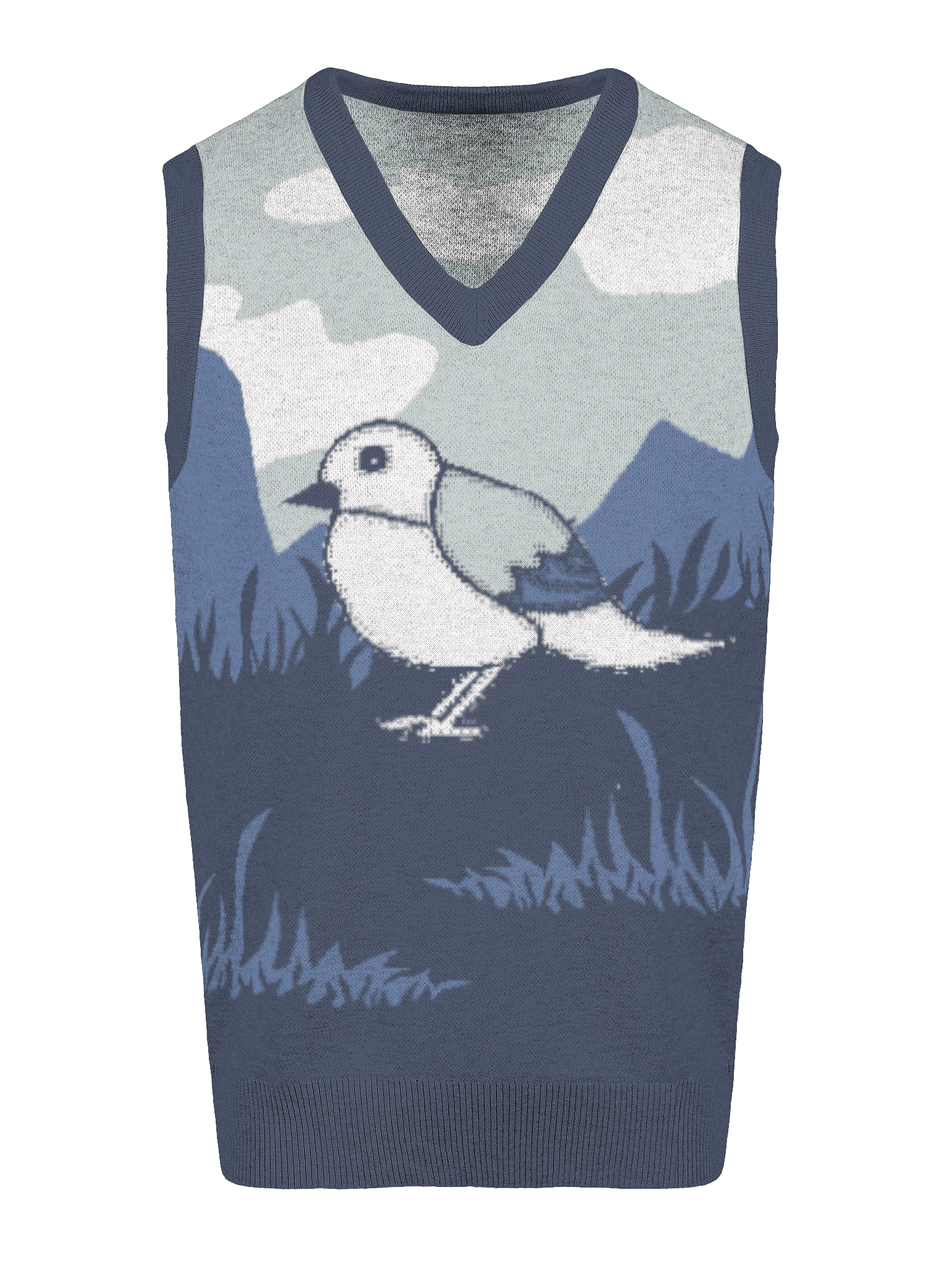 Bird's Eye V-Neck: Knitted Vest product image (3)