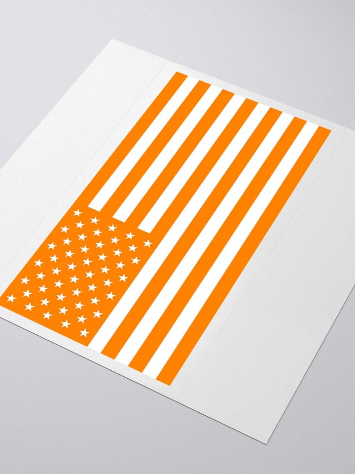 Orange American Flag Sticker product image (5)