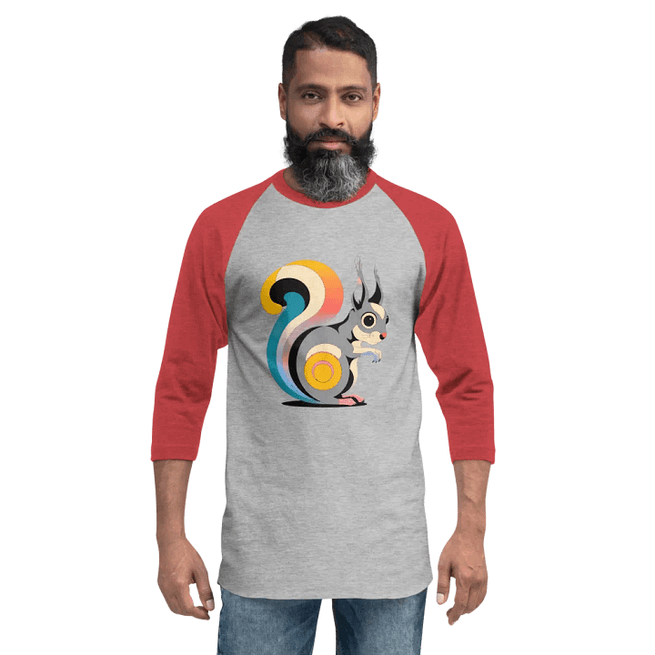 Spiral Tail Squirrel 3/4 Sleeve Tee product image (2)