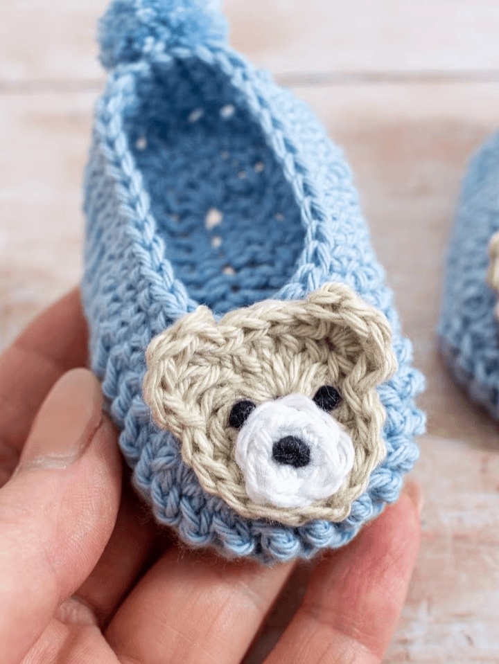 Crochet Pattern: Teddy Bear Baby Slippers Pattern product image (1)