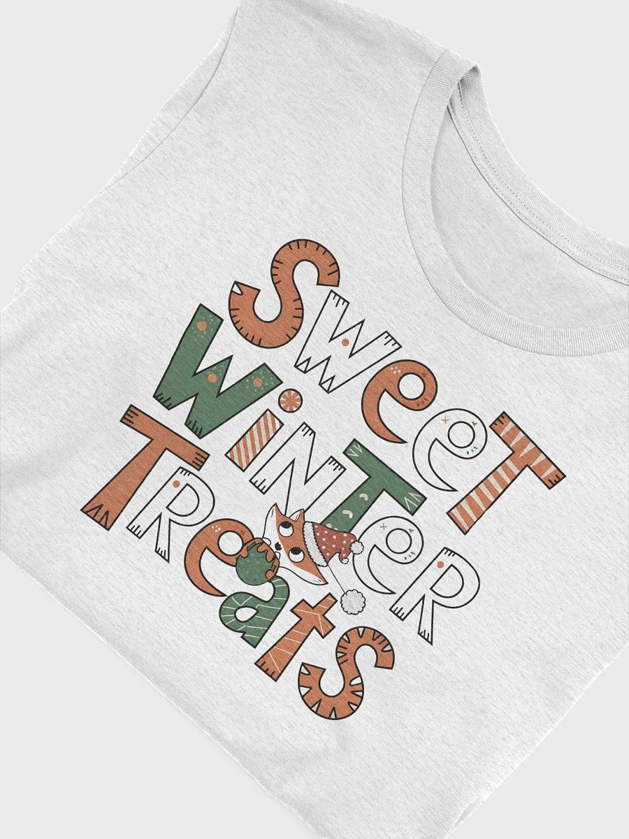 “Sweet Winter Treats” t-shirt, Sweet Winter Treats t-shirt, holiday cheer clothing, holly leaf decoration shirt, snowflake adorned t-shirt, Christmas themed apparel, funny winter clothing, gift idea product image (5)