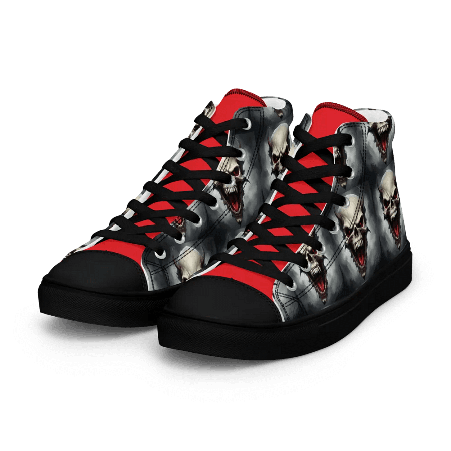 Demon Skull Men's High Top Canvas Shoes product image (7)
