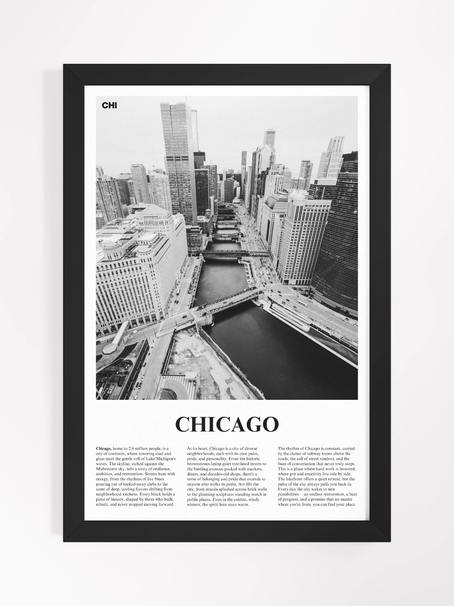 Chicago 03 Newspaper Poster | Framed product image (5)