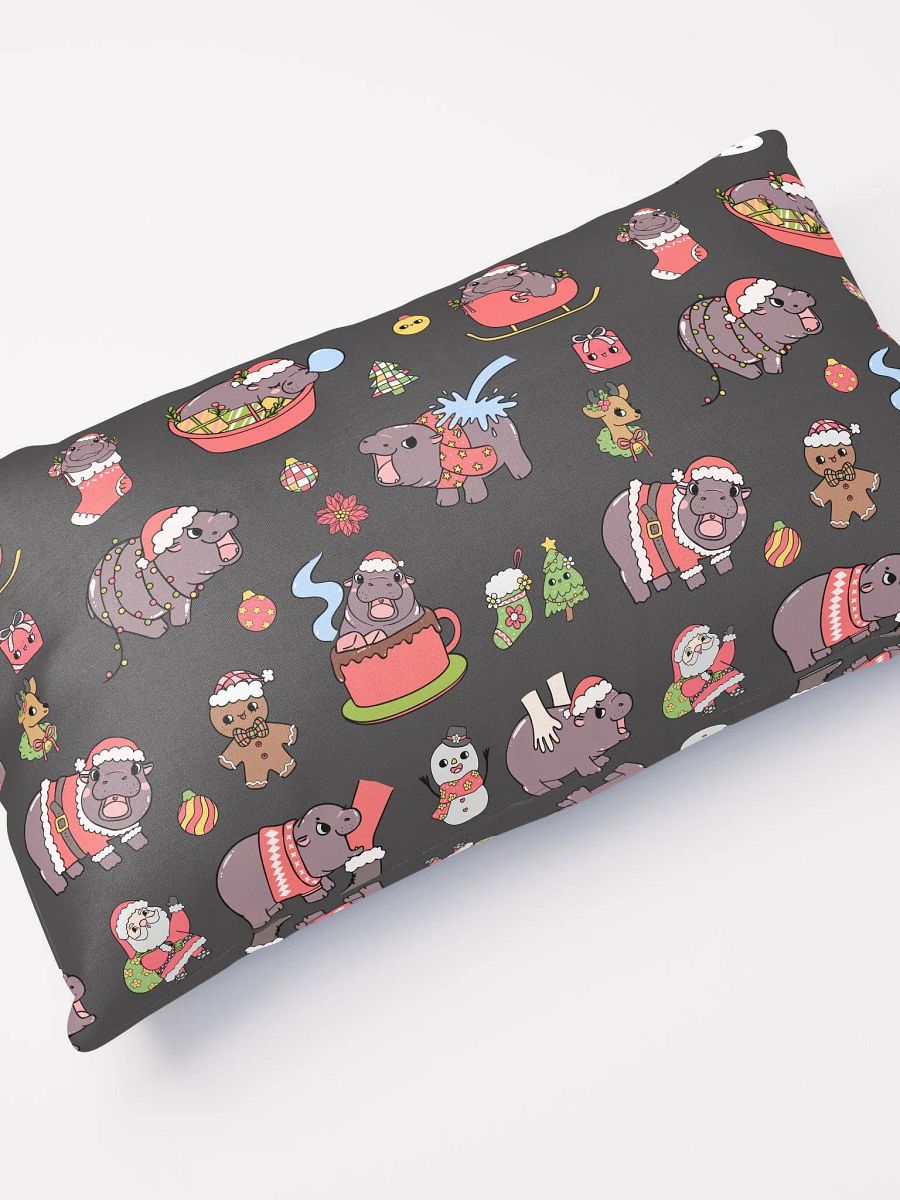 MOODENG'S BLACK CHRISTMAS PILLOW! product image (5)