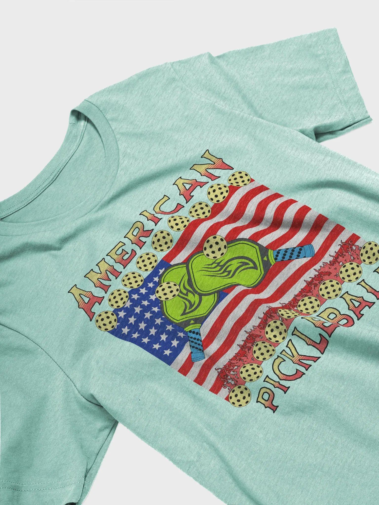 American Pickleball Patriotic Flames Tee product image (2)