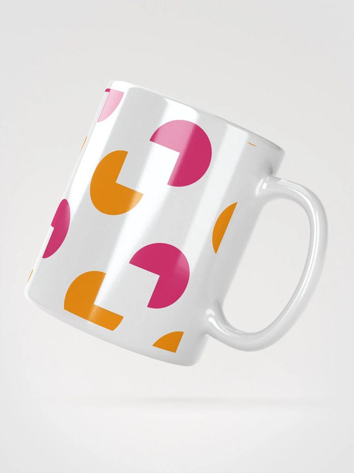 Circles and Squares Pattern Design White Mug product image (6)