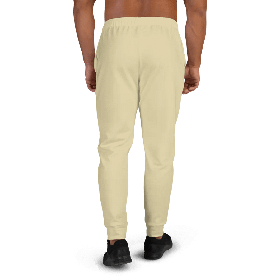 Plain Light Yellow Soft Summer Recycled Polyester Premium Men's Joggers by Treasure Pie product image (4)