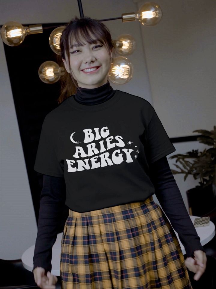Big Aries Energy T-Shirt (White logo) product image (1)
