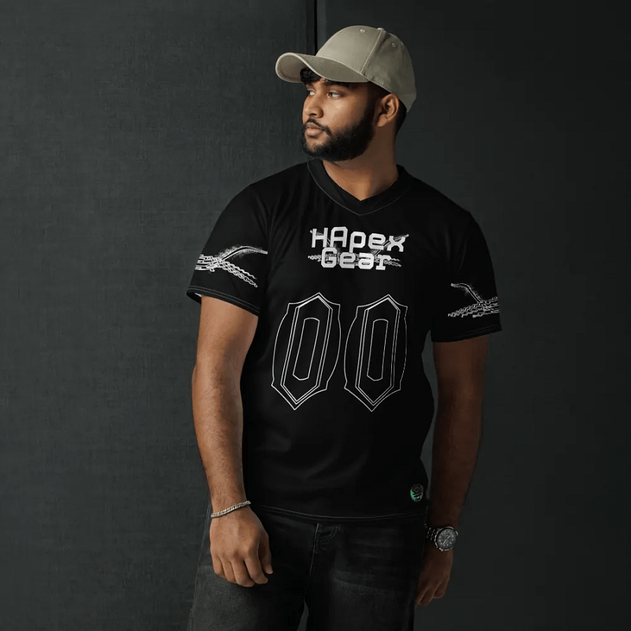 Capital NEFFEX - Black - Recycled Unisex Sports Jersey - White HApex Gear Black Logo product image (6)