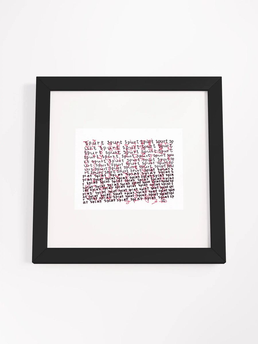 spurt splat Panel Card Print Framed product image (1)