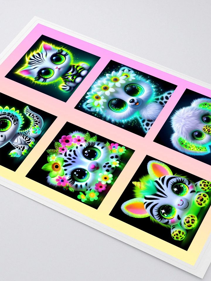 Cute Animal Sticker Sheet of 6 product image (2)