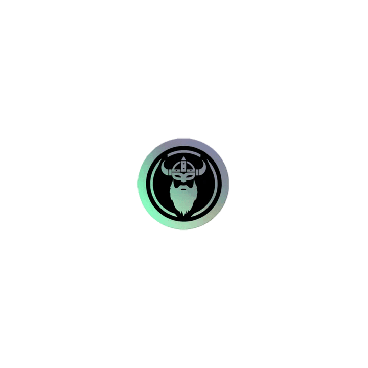 Viking Head Holographic Sticker product image (1)