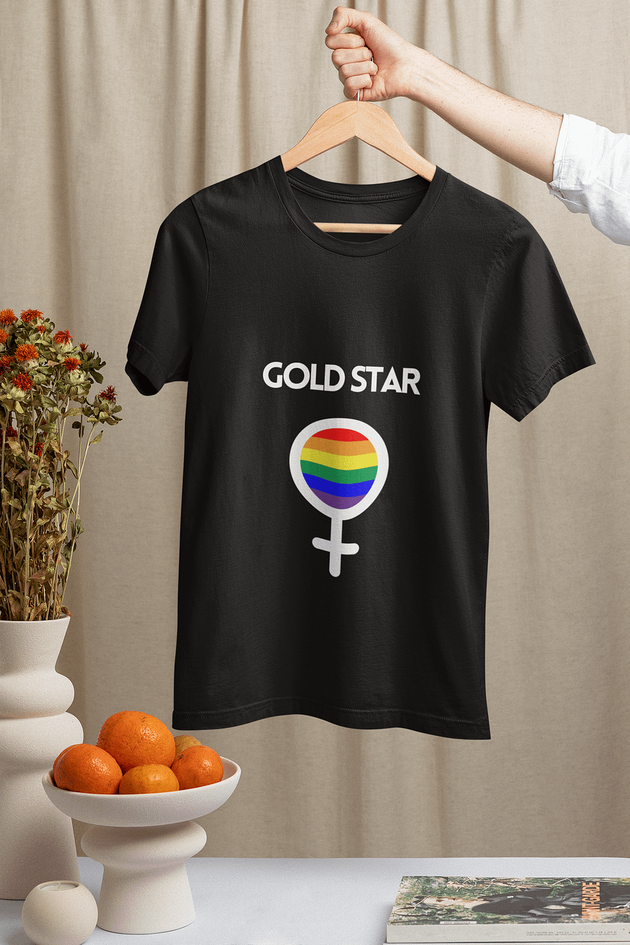 LGBTQ+ T-Shirt - Gold Star (dark) product image (10)