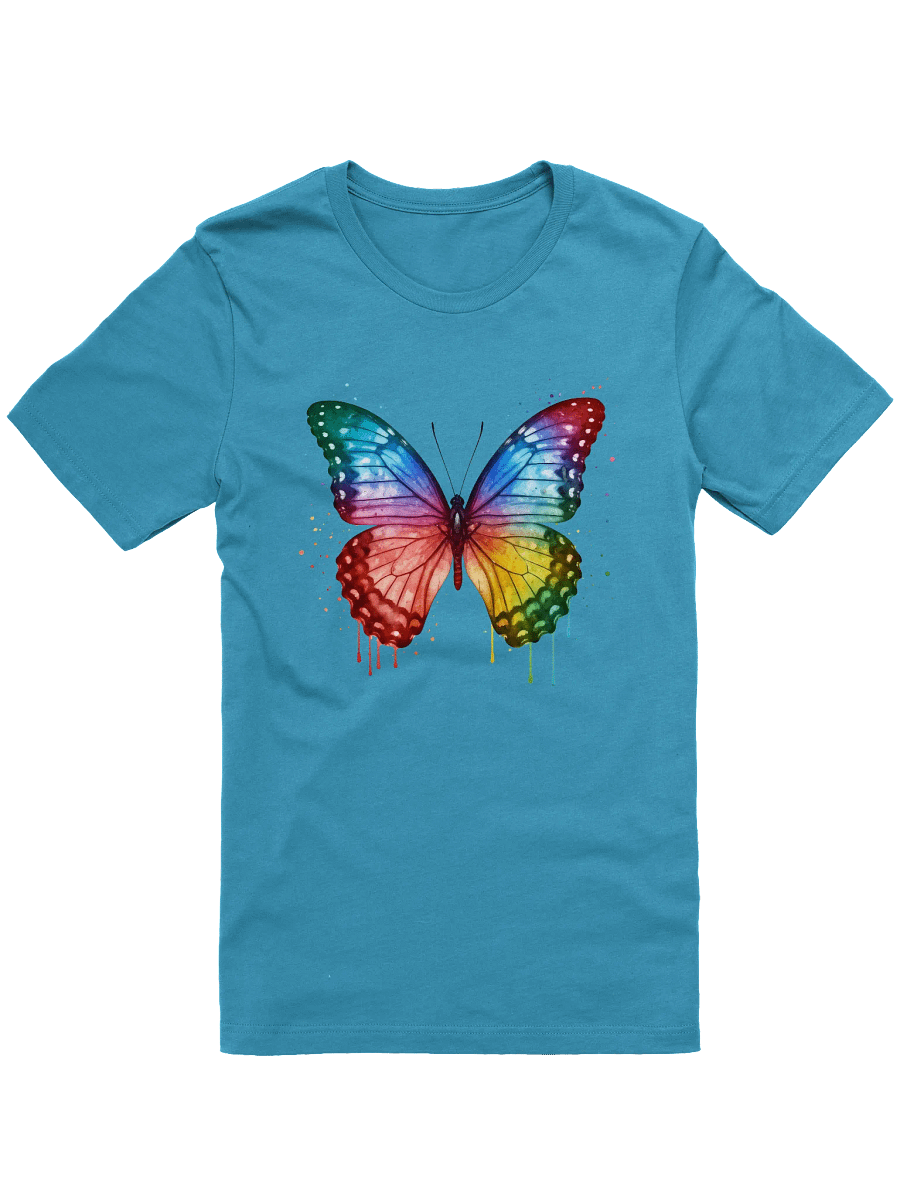 Rainbow Cascade Butterfly Watercolor Tee product image (3)
