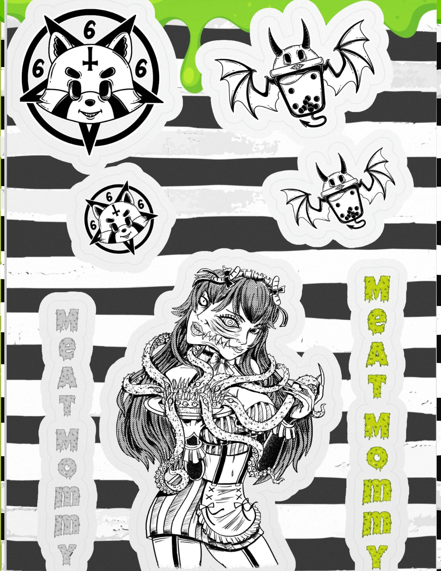 MeatMommy Horror Sticker Pack product image (1)