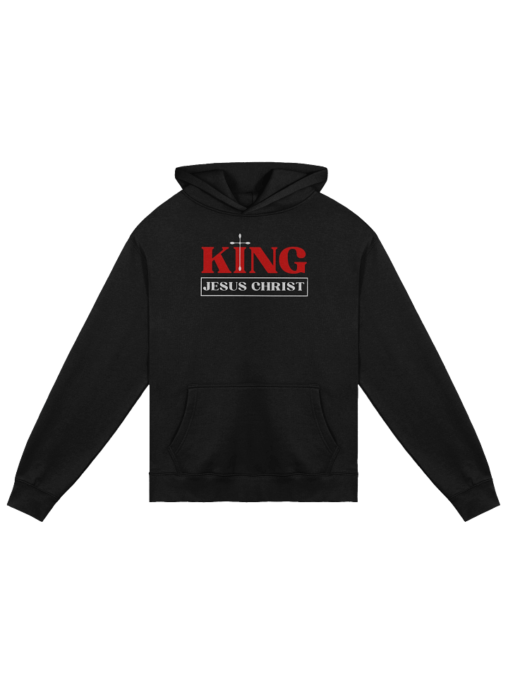 King of Kings Jesus Christ Oversized Hoodie | Christian Plus Size Streetwear | Bold Faith Apparel with Front & Back Design product image (1)