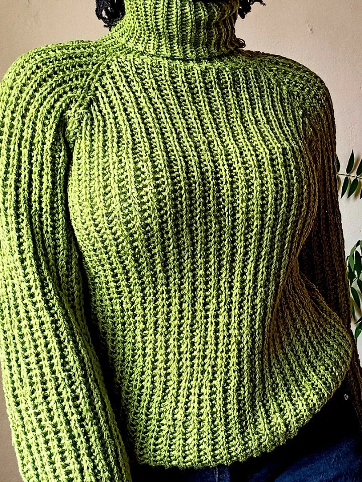 Turtleneck Crochet Sweater Pattern product image (1)