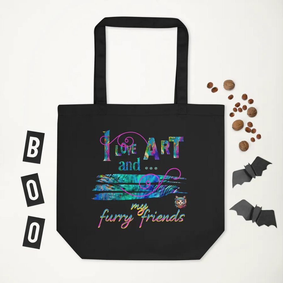 love art and pets Tote Bag for art students moms daughters friends art teachers product image (5)