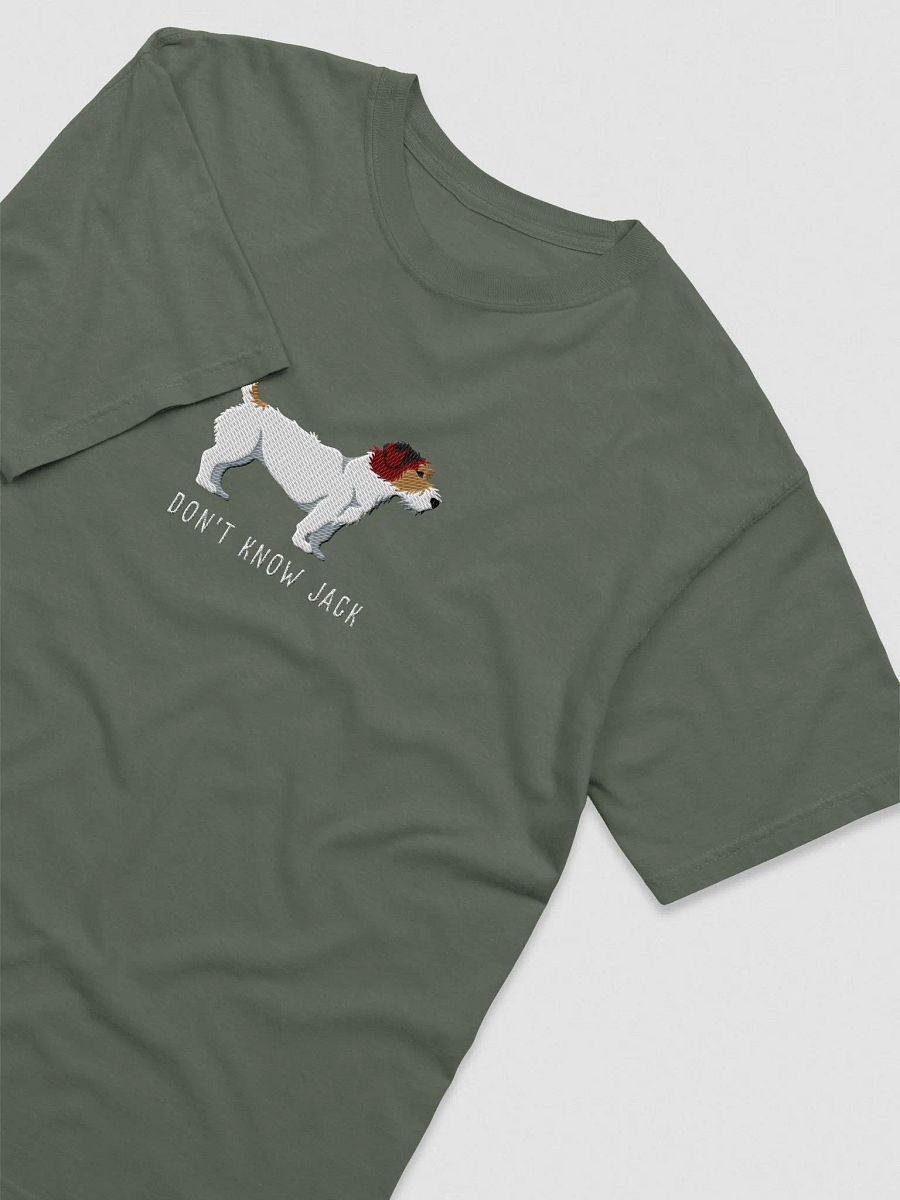 Don't Know Jack T-Shirt(Embroidered) of a Jack Russell Terrier(Sable, Rough Coat) product image (6)