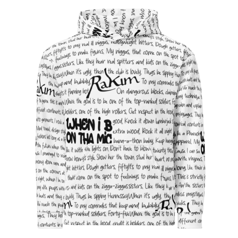 When I B On Tha Mic - Rakim - WHITE - Unisex Hoodie product image (2)