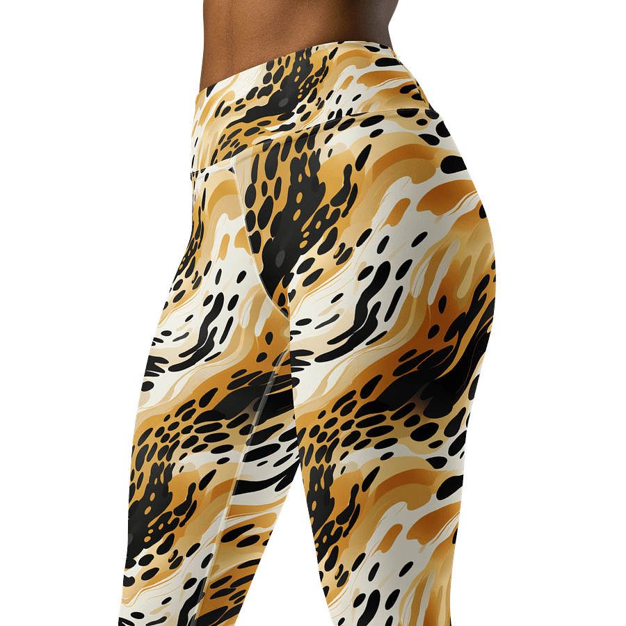 Tiger Stripes Leggings - Wild Orange, Black & White Pattern product image (4)