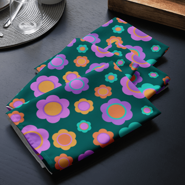 Set of Party Time! Flower Cloth Napkins product image (2)