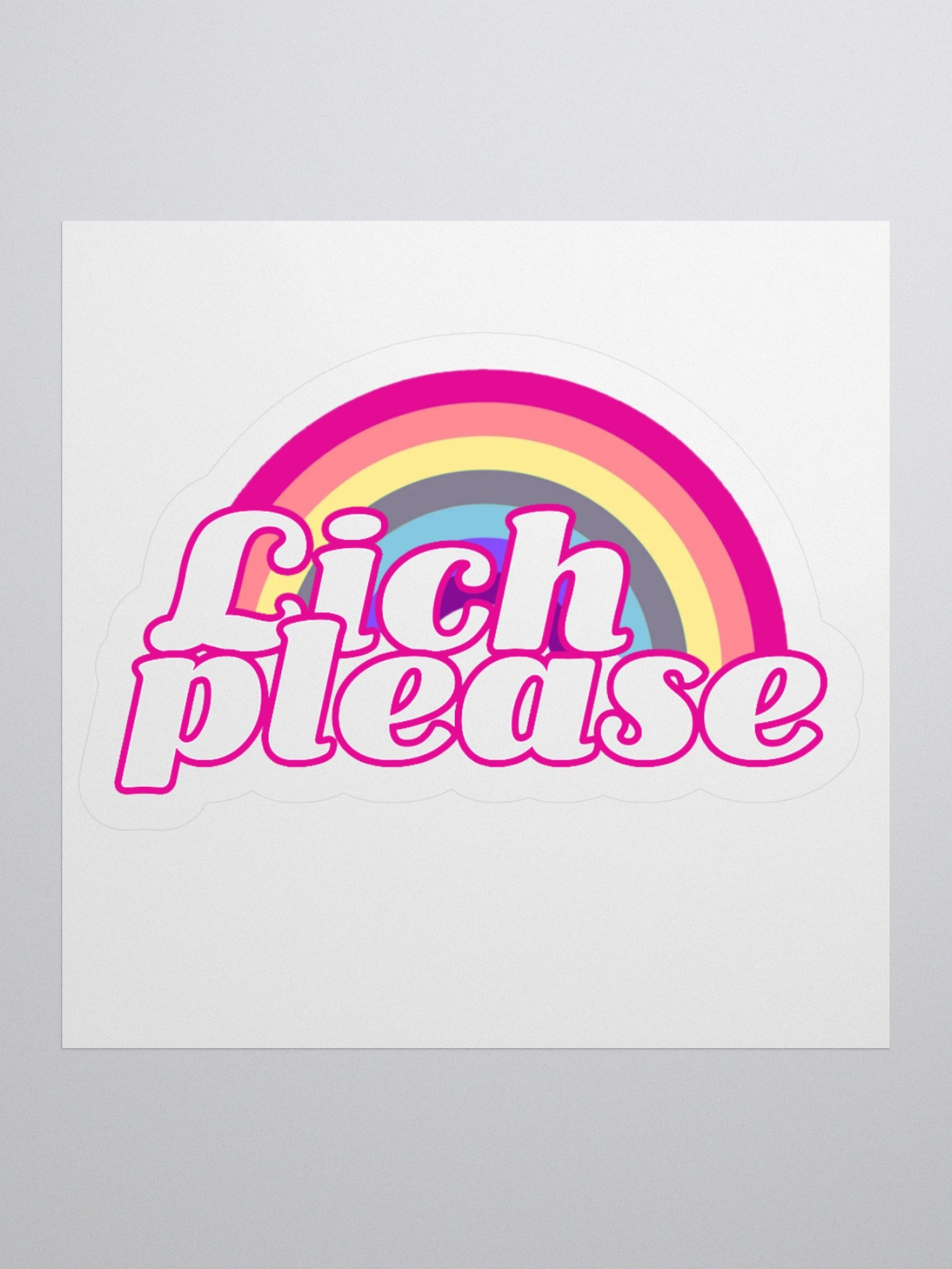 Lich Please Kiss-Cut Sticker product image (1)