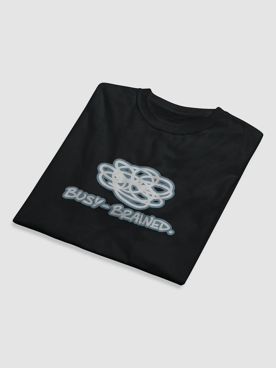 BUSY-BRAINED (lined design, #709AAF) unisex eco tee product image (8)