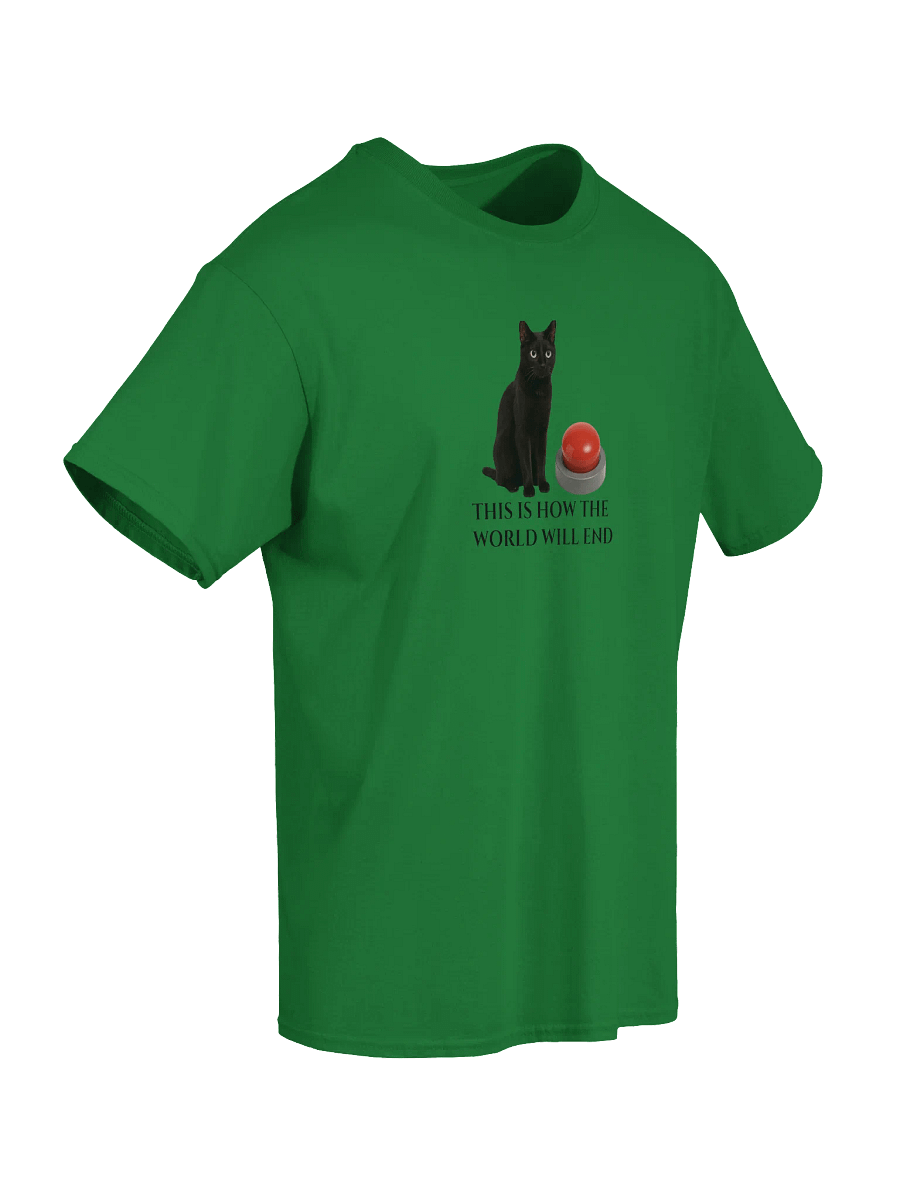Apocalyptic Cat and Red Button T-Shirt product image (55)